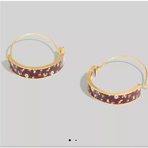 Madewell Cottage Floral Medium Hoop Earrings